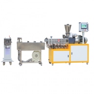 填充料母粒 回收料混合造粒机 双螺杆挤出水拉条造粒线 点击查看详细说明